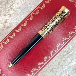 Cartier Ballpoint Pen Panthere Black Lacquer Gold